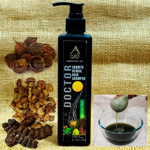 Al Jannat Doctor Herbal Amla Reetha & Shikakai Shampoo Discover the No. 1 sulfate-free shampoo in Pakistan - Promote hair growth and enjoy healthier.