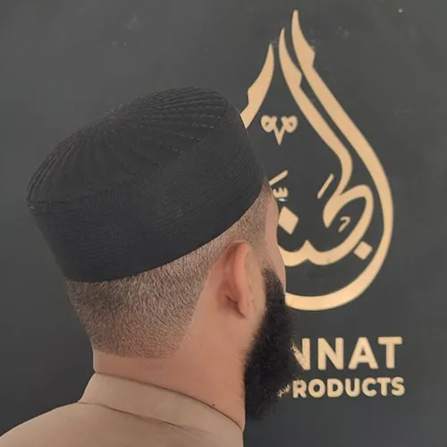 Al Jannat Premium Black Kufi Cap
