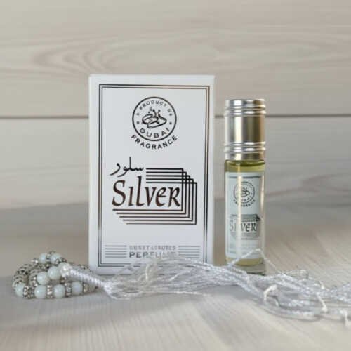 Silver Attar 6ml With Free Tasbeeh - Long Lasting Perfume Oil